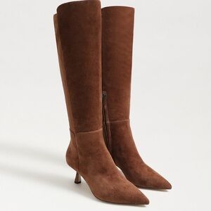 Sam Edelman Taylin Pointed Toe Knee High Boot toffee suede